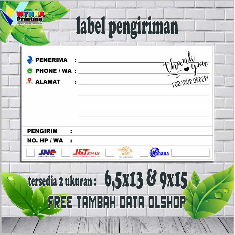 

label pengiriman label alamat simple