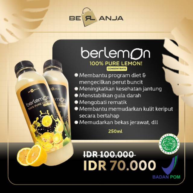 

Berlemon | 100 % pure lemon | cocok untuk diet dan kesehatan