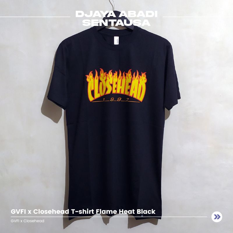 GVFI x Closehead T-shirt Flame Heat Black