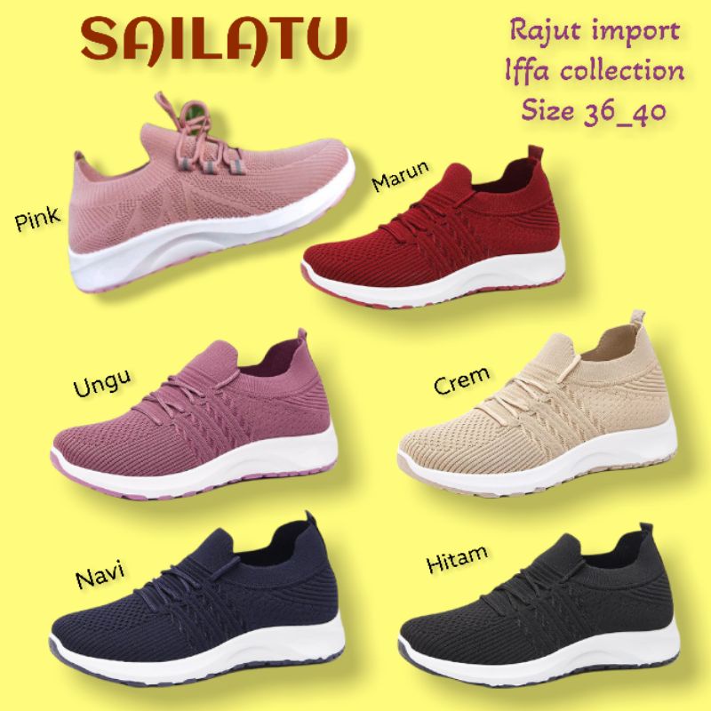 sepatu rajut import sailatu dan collin original