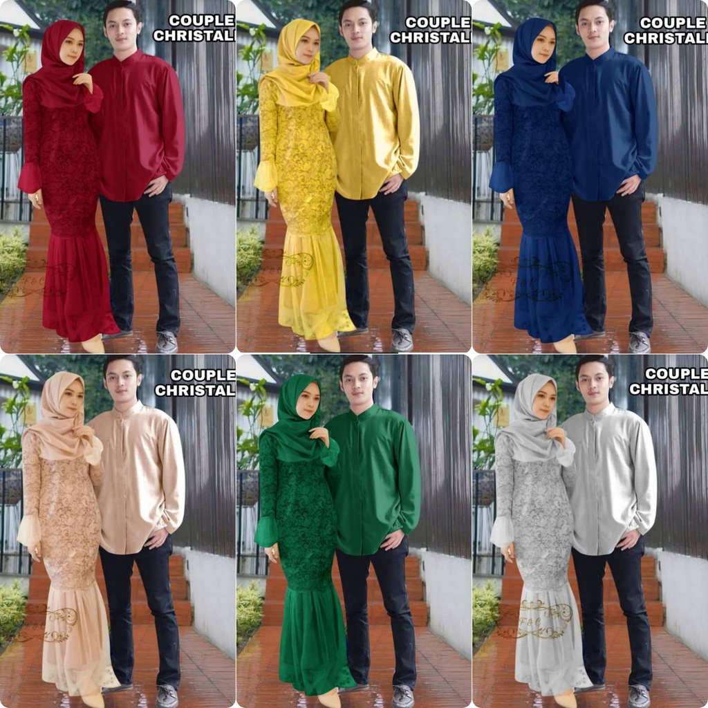 CP CHRISTALIA FASHION PAKAIAN PASANGAN COUPLE KEMEJA DAN GAMIS MAXY FEHM