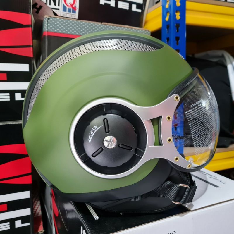 HELM BOGO VESPA HELM  ZEUS ZS218 F.GREEN ZS 218