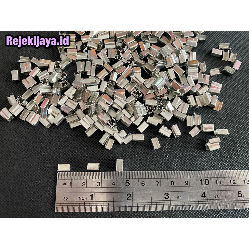 STOPER KOTAK 5mm ISI 100 / KLEP TALI MASKER ISI 100 / KLEM TALI / PENJEPIT TALI ISI 100