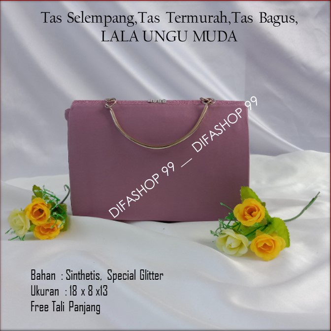 Tas Satin,Tas Clutch,Tas Seserahan,LALA UNGU MUDA,DIFASHOP 99