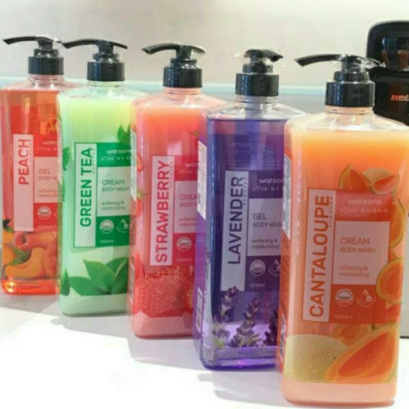 Watsons Scented/Goat Milk Sabun Mandi Wangi Susu Kambing Botol Pump 1000ml Body Wash Botol Pump (100