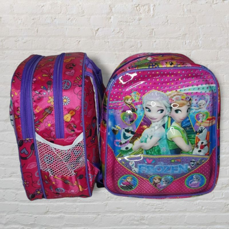 Tas Ransel Lampu nyala LED anak paud timbul 3D mika unicorn kitty bts kuda pony frozen