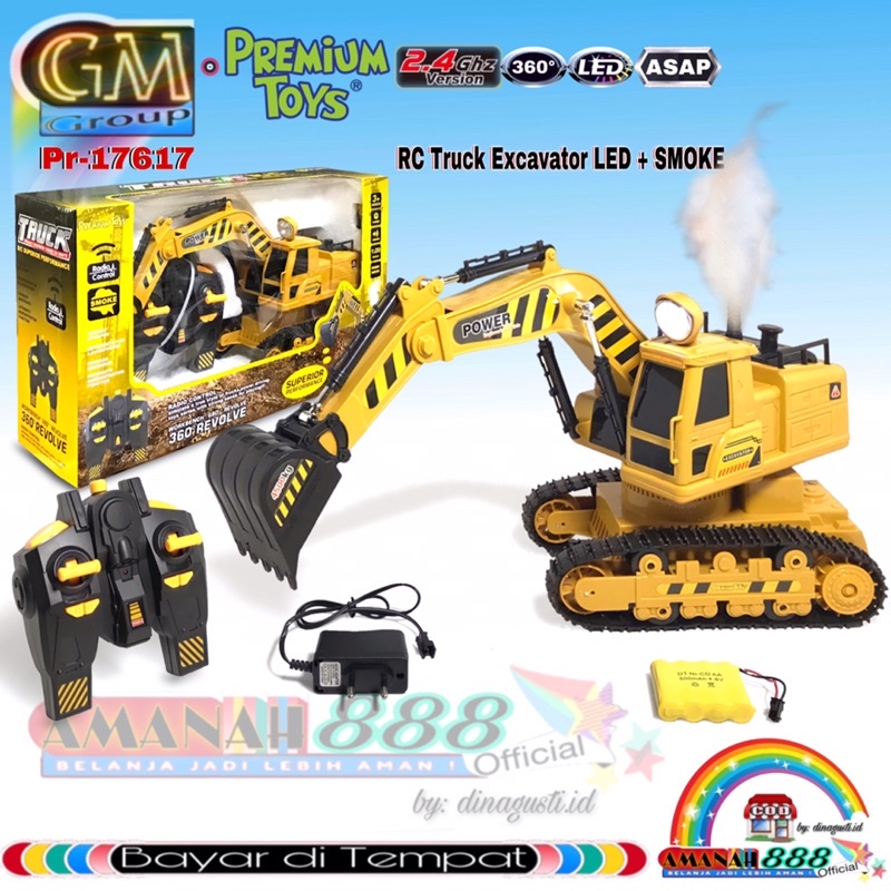 Toys4Us - GM RC Hobby Truck Excavator Asap Remote Control 2.4GHz 360° Revolve 9CH Superior PowerTruc
