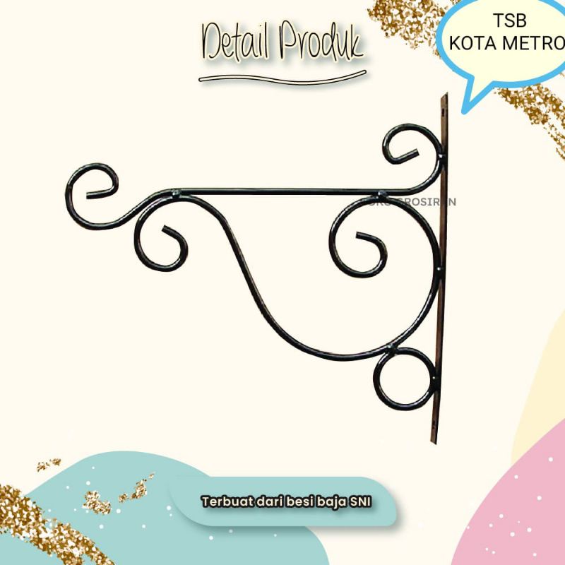 TSB  RAK POT BUNGA GANTUNG STANDING POT DINDING POT BUNGA BESI GANTUNGAN RAK POT BUNGA