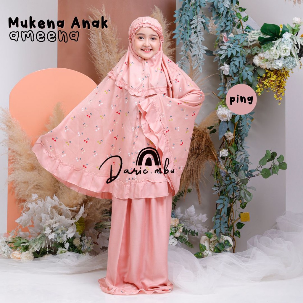 Mukena Anak Kombinasi Ameena Katun Rayon Premium