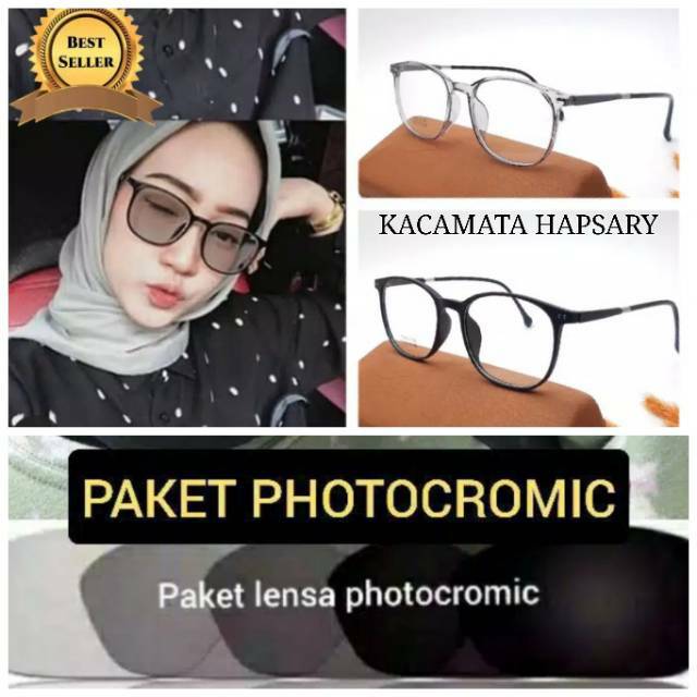 Frame Kacamata Terbaru, Kaca mata Elastis &amp; Lentur Free Lensa Photocromic / Photo Grey Minus &amp; Plus