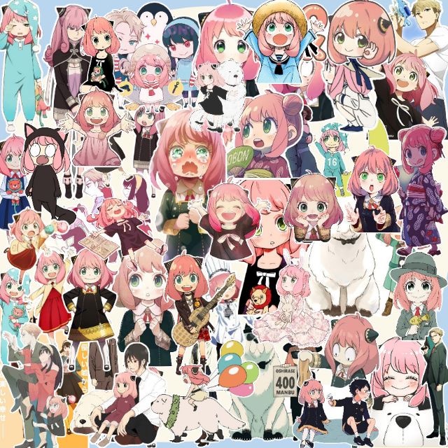 

Sticker Anime Spy X Family Waterproof Murah Meriah