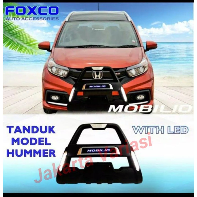 Tanduk depan bumper depan mobilio hummer w/ led foxco