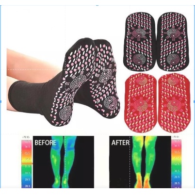 Kaos Kaki Magnet Terapi Pemanas Penghangat Telapak Kaki Tourmaline Magnetic Socks Kaos Kaki Magnetik ori