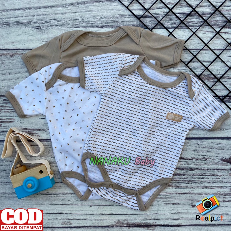 Kualitas Premium Isi 3 PCS Jumper Bayi Baru Lahir Seri Cream Usia 0-6 Bulan - Ana Baby