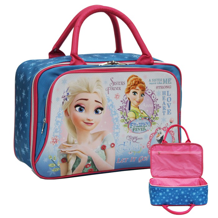 Tas Travel Bag PREMIUM TAS JINJING DUA Kantung GAMBAR KARTUN ANAK LUCU Bahan Kain Sponge Tahan Air