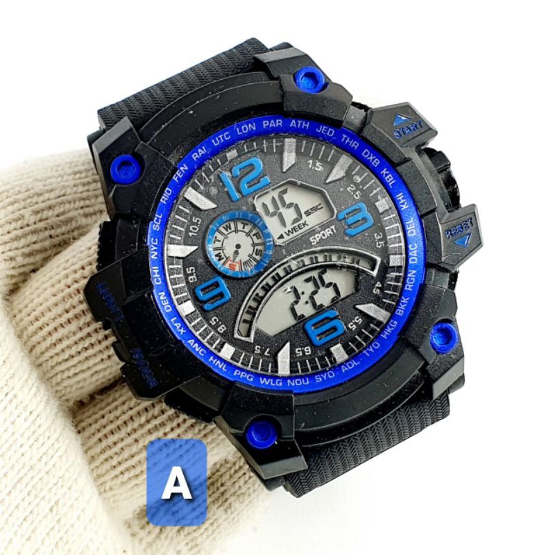Jam Tangan Digital Pria SPORT SP701 Original Sporty