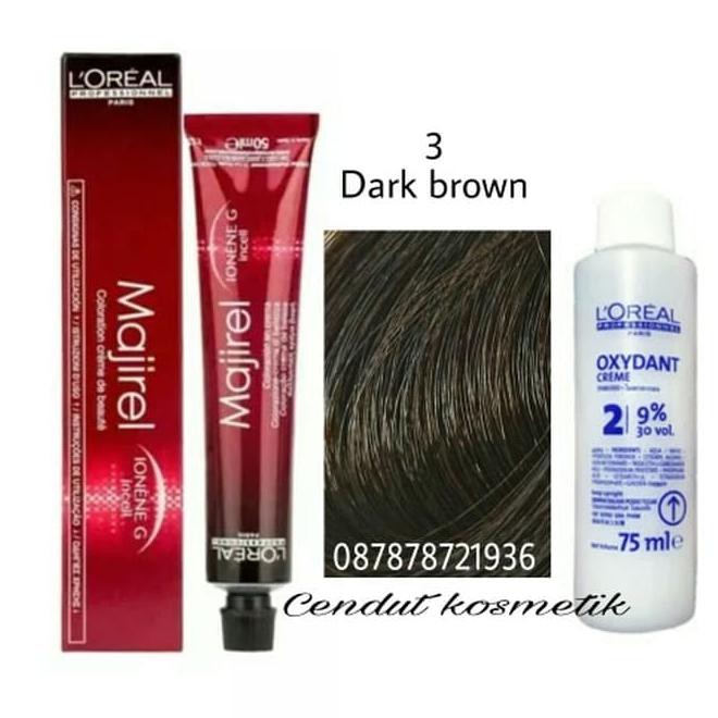 Loreal Majirel 3 Dark  brown  PEWARNA RAMBUT  semir  rambut  