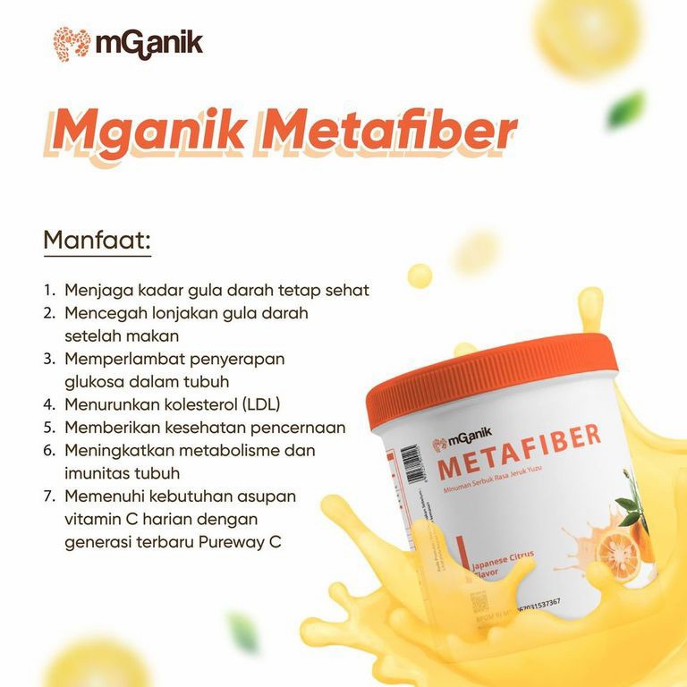 METAFIBER MGANIK 252 gram /  Multi Grain Multigrain Murah Original 100% / Atasi Diabetes Kolesterol Gula Darah