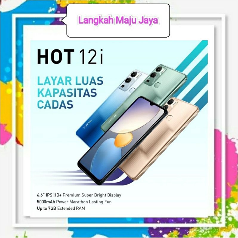 Infinix HOT 12i 4/64 Garansi Resmi Ram 7GB