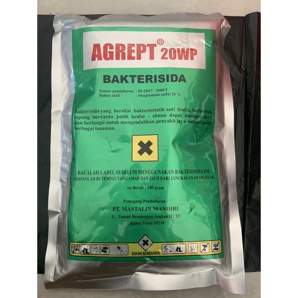 Agrept 20wp Bakterisida anti jamur (500gram) bakterisida sistemik