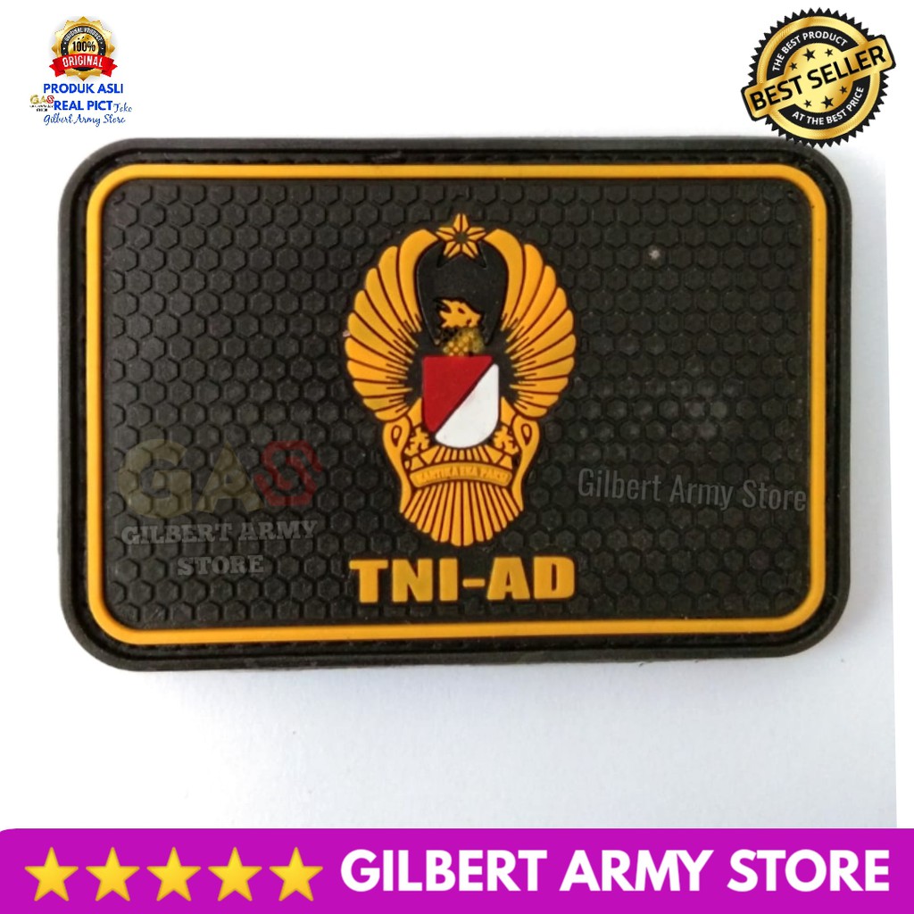 Grosir Logo Patch Ruber Karet Logo Tempelan  Kesatuan Tni Militer Murah GILBERT ARMY STORE Raider