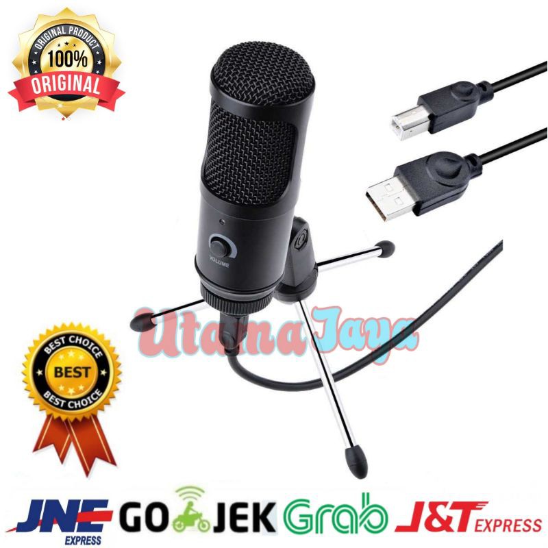 Microphone Condenser USB Mikrofon Studio with Stand UD-800