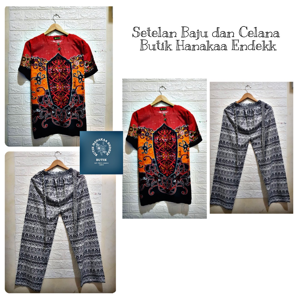 Set/Setelan Baju dan Celana Etnik Gala Pria/Wanita (Unisex)