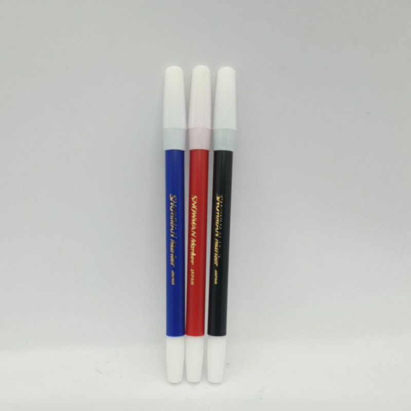 

spidol marker snowman PW1A kecil / 12 pcs hitam , biru , merah