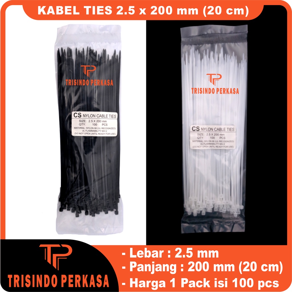 Kabel Ties Cable Tie 2.5 x 200mm (20cm)