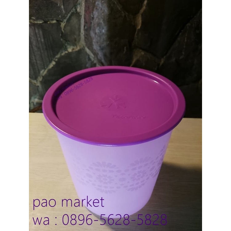 Jual tupperware medium mosaic canister ungu purple toples wadah kue