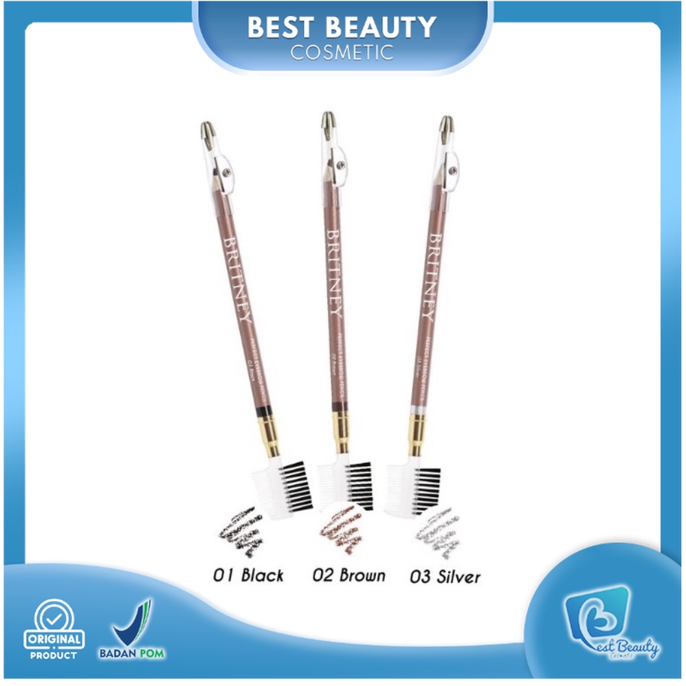 ★ BB ★  Britney Perfect Eyebrow Pencil - Pensil Alis - Eye Brow - Purbasari