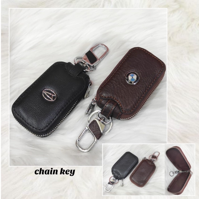 gantungan kunci BMW kulit asli import keychan branded gantungan kunci mobil dll