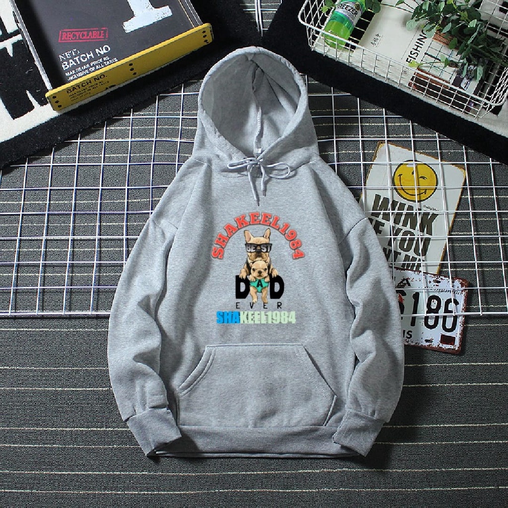 APPAREL PRIA sweater hoodie pria premium bahan katun tebal gramasi 280 motif DAD EVER terbaru ukuran M L XL XXL XXXL / switer hoodie wanita premium ukuran jumbo/switer hoodie laki terlaris ukuran jumbo premium