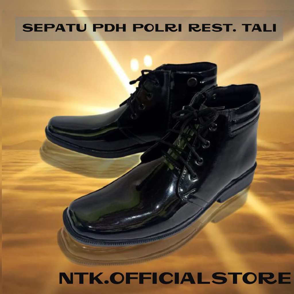 Sepatu PDH POLRI Resmi Pria Rest Tali Dinas Security Satpam Pegawai Kantor Formal - PDH POLRI DP04