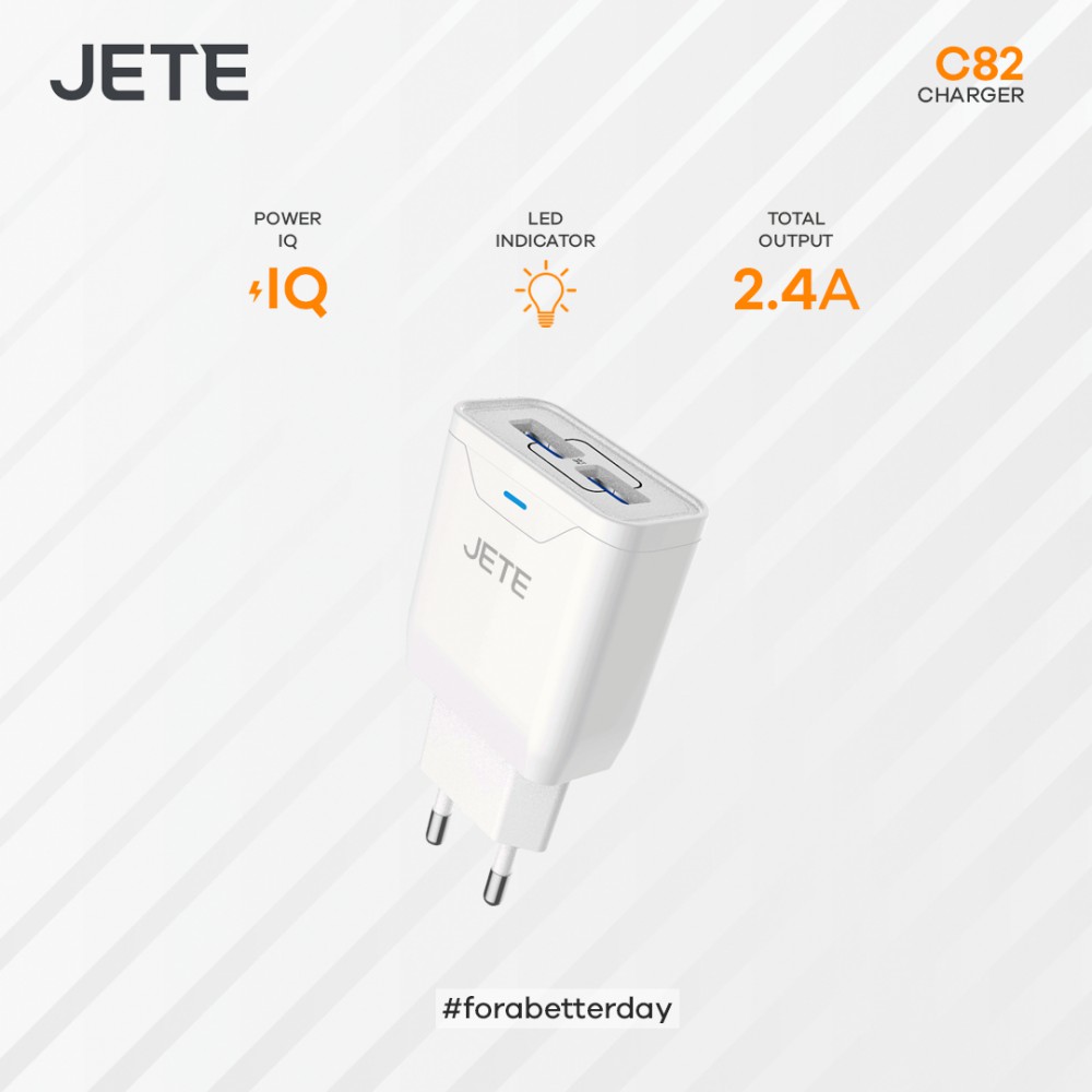 C82 | CHARGER USB JETE C82 2.4A 2 PORT