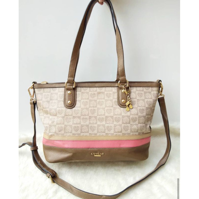 LOVECAT ORIGINAL TOTE BAG FULL LEATHER, SIMPLE TPI CAKEP, BERSIH, BAGUS &PATEN