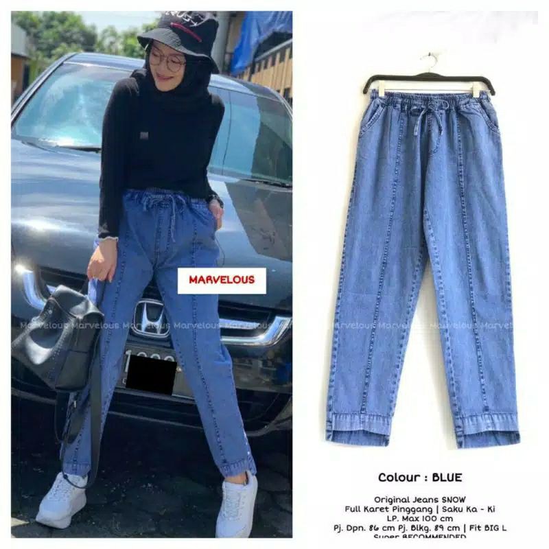 Baggy Pant Jeans Boyfriend Bawahan Wanita Murah Premium Mora Jeans