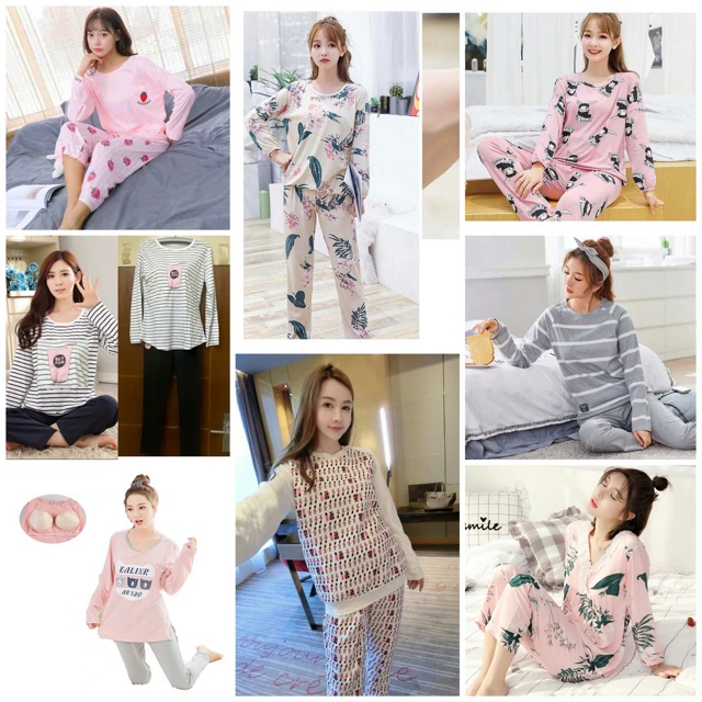 Baju tidur wanita / piyama celana panjang / pajamas tidur pp totoro import