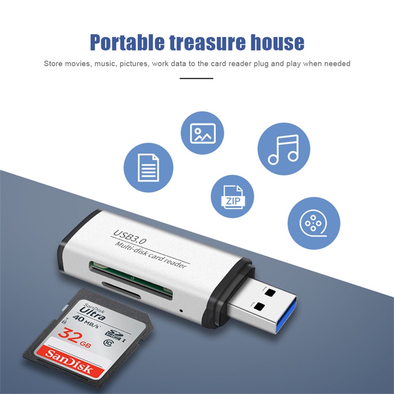 Tk Card Reader Usb 3.0 All / Multi In 1 Untuk Micro Sd Tf