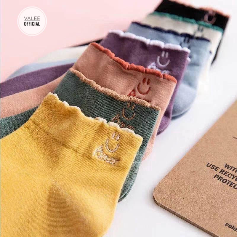 Kaos Kaki Wanita Colorful Set 5 pcs Women Socks