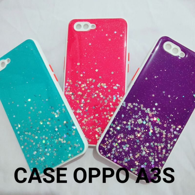 CASE OPPO A3S  GLITTER MEWAH ORIGINAL CASING TERBARU