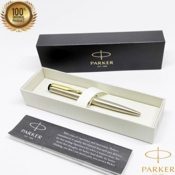 

Pulpen Parker Mewah Vector Matte Black-Silver Ballpoint + Gravir Laser