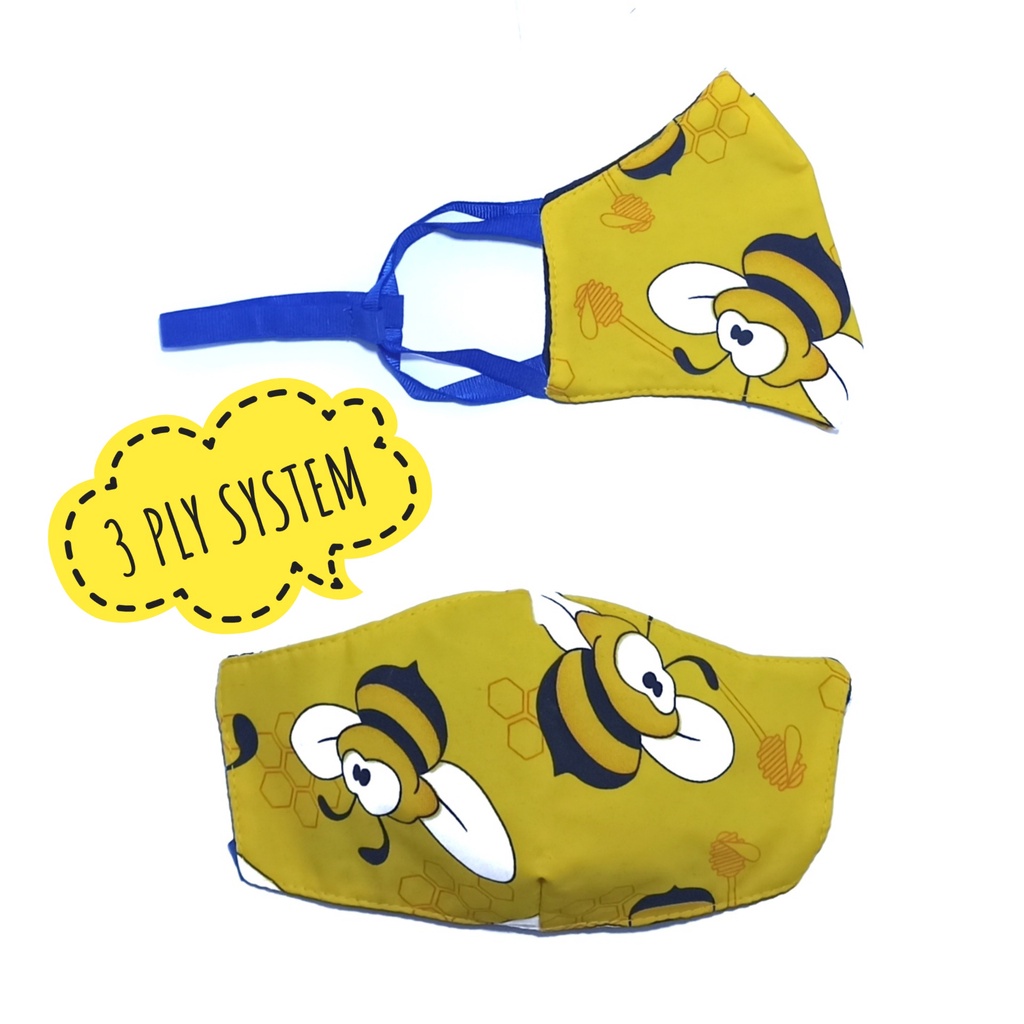 MASKER ANAK KARAKTER ANIMAL MODEL DUCKBILL KAIN WAJAH PEREMPUAN LAKI LAKI COWOK BAHAN POLOS HIJAB KE