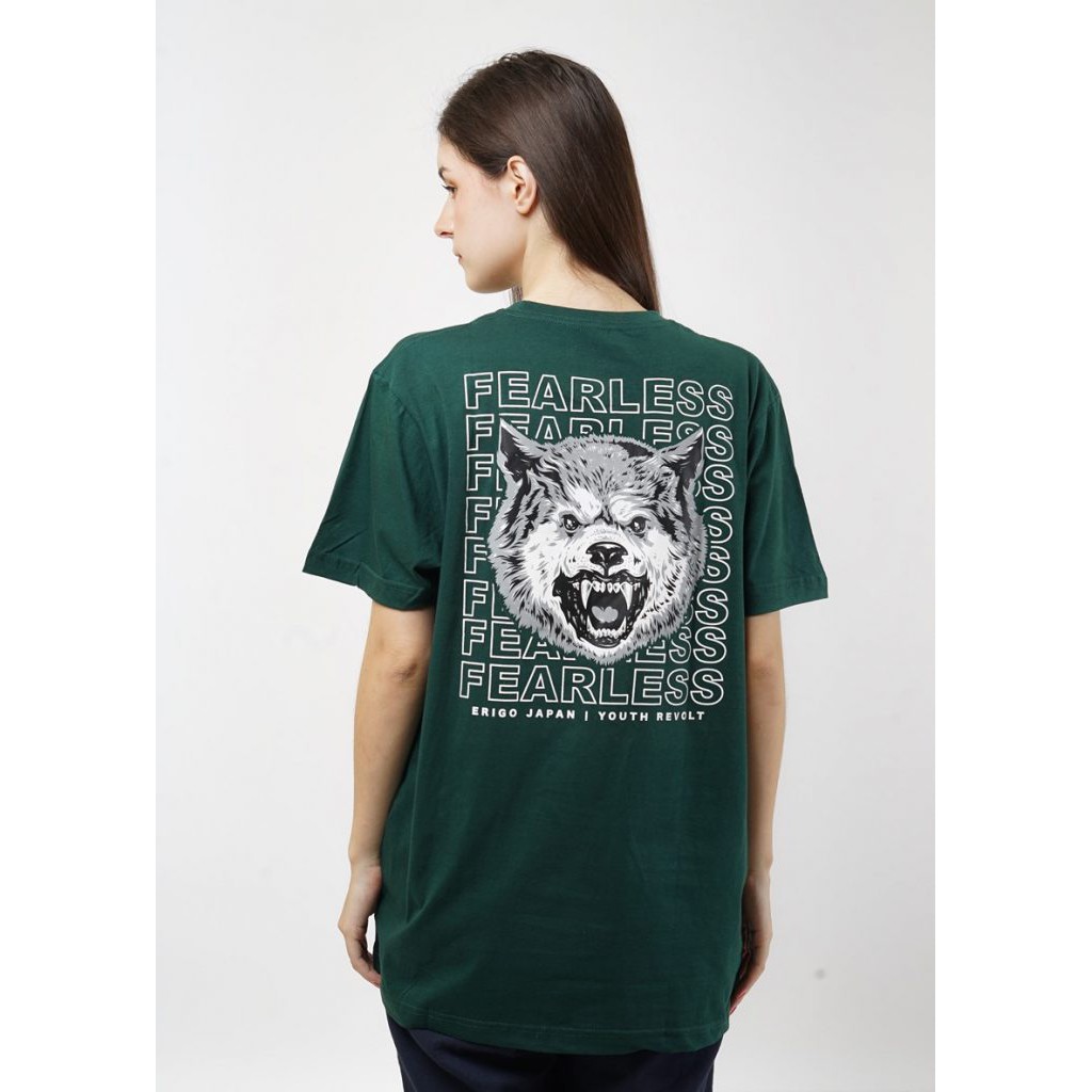 

Erigo T-shirt Head Wolf Green