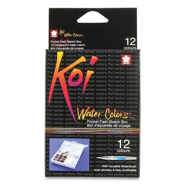 

SAKURA Koi Watercolor 12 Pocket Field Sketch Box