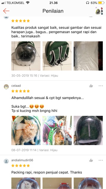 Adda Home - Tas Ransel Peliharaan Anjing Kucing Transparent Astraunat Capsule