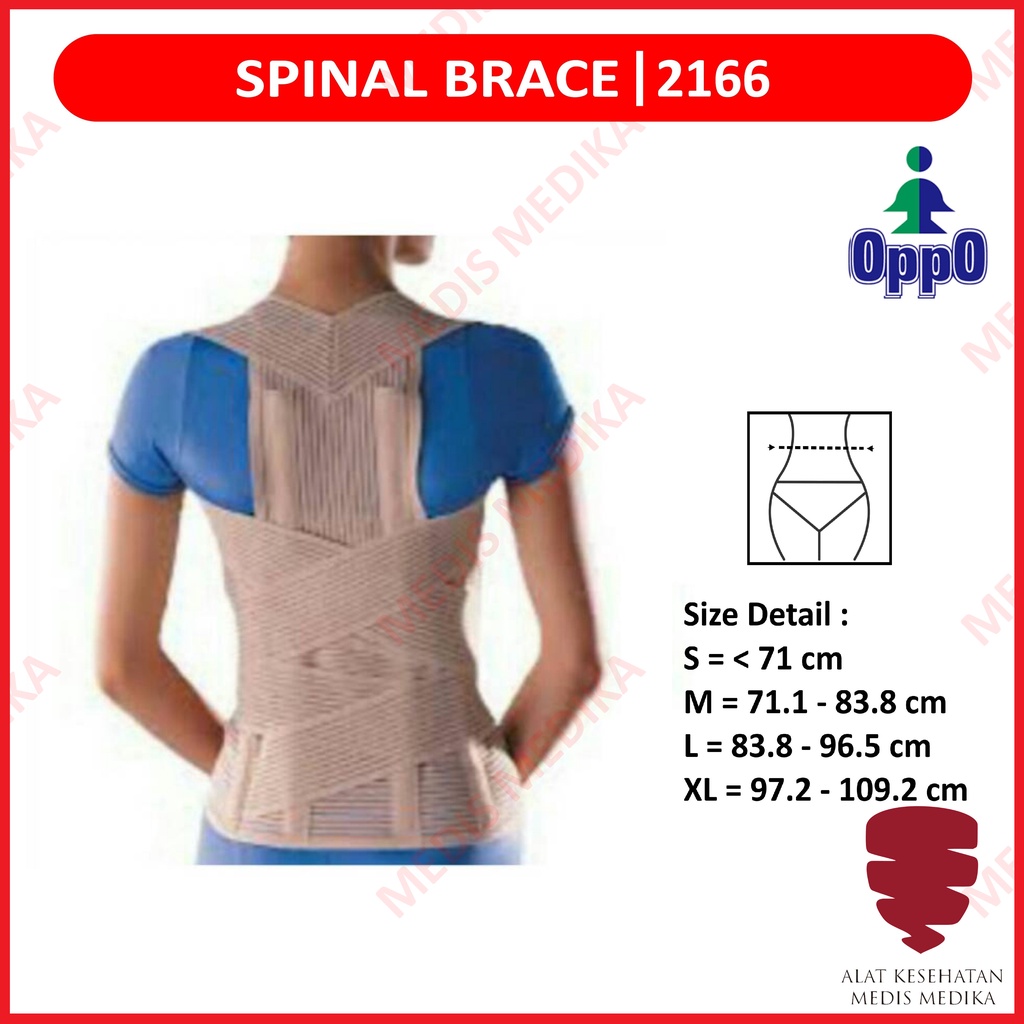 Oppo Spinal Brace 2166 Korset Alat Bantu Penyangga Punggung Dekker Body Support