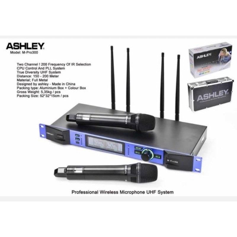 Mic Wireless Ashley M PRO300 original handheld free koper MPRO300 terbaik