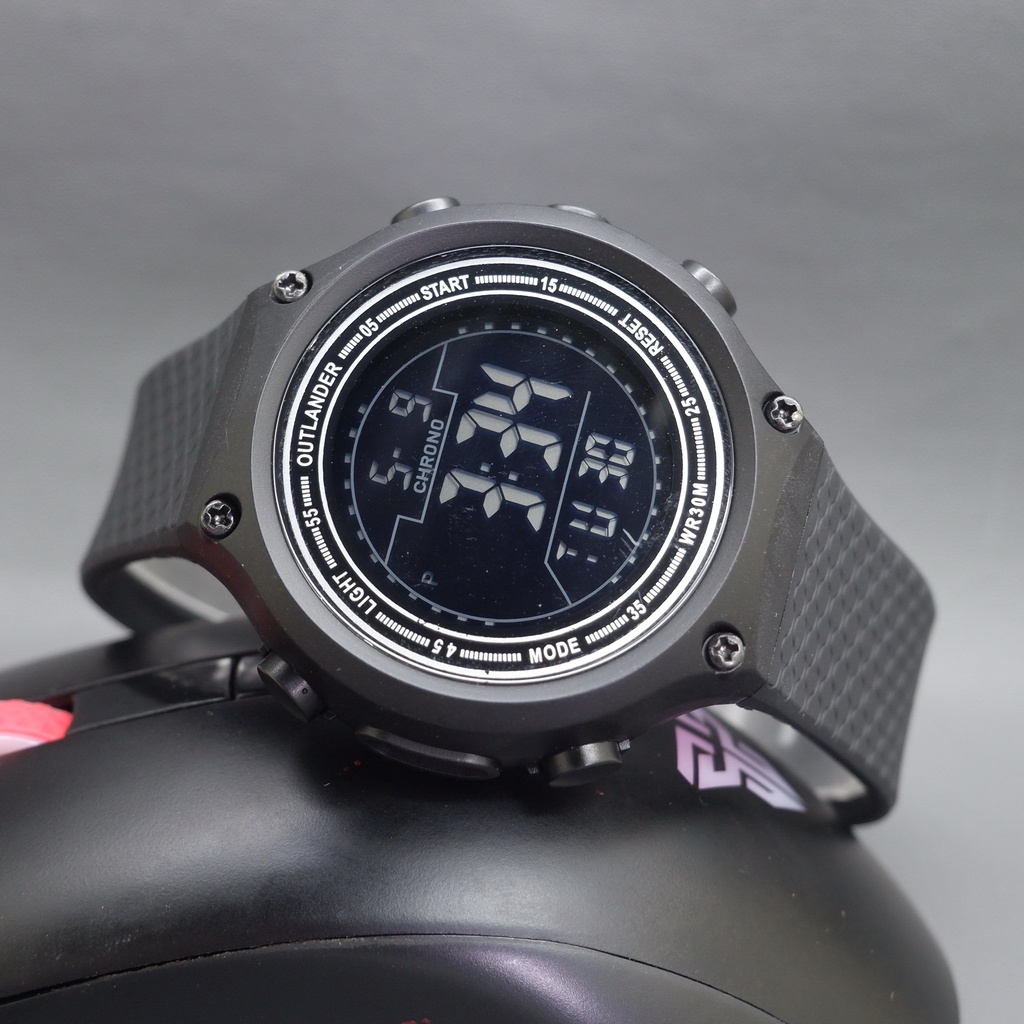 Jam Tangan Pria Outlander Karet Water Resist Digital C