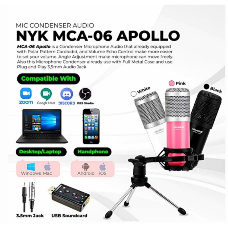 NYK NEMESIS APOLLO MCA-06 / MCA 06 Cardioid Microphone Condenser Original